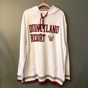 Disney Parks Disneyland Resort White Red Hoodie